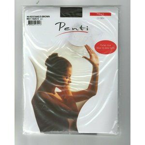 Penti 44 D.Brown #1 Size S Fit 15 Sheer And Shiny Tights Hosiery Stocking 4416